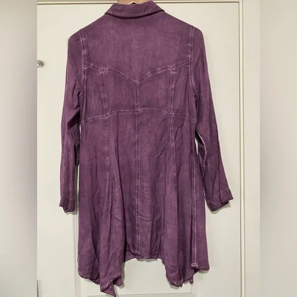 Soft Surroundings purple boho slip longline tunic shift dress‎ size small - Picture 3 of 7